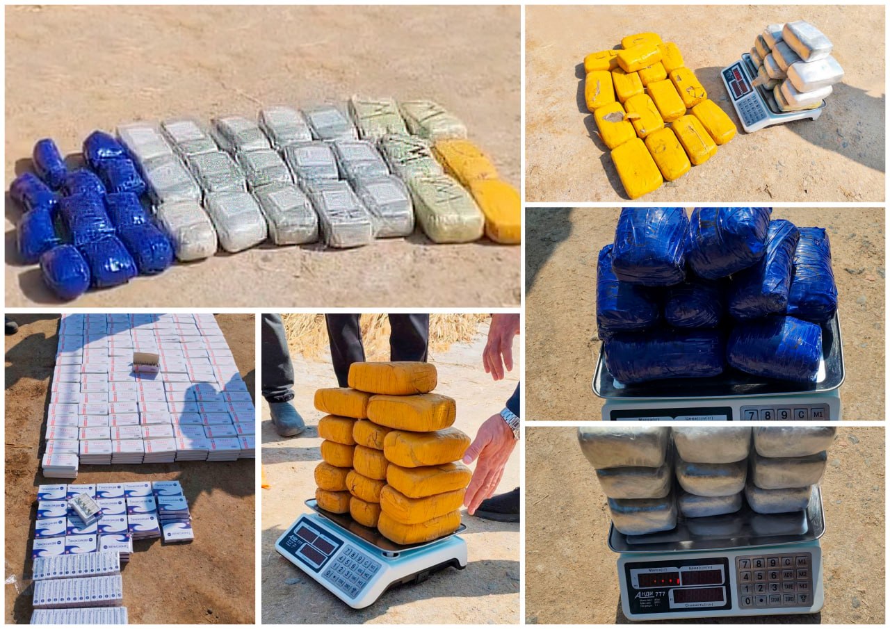Чегара ҳудудида йирик миқдордаги наркотиклар ушланди
