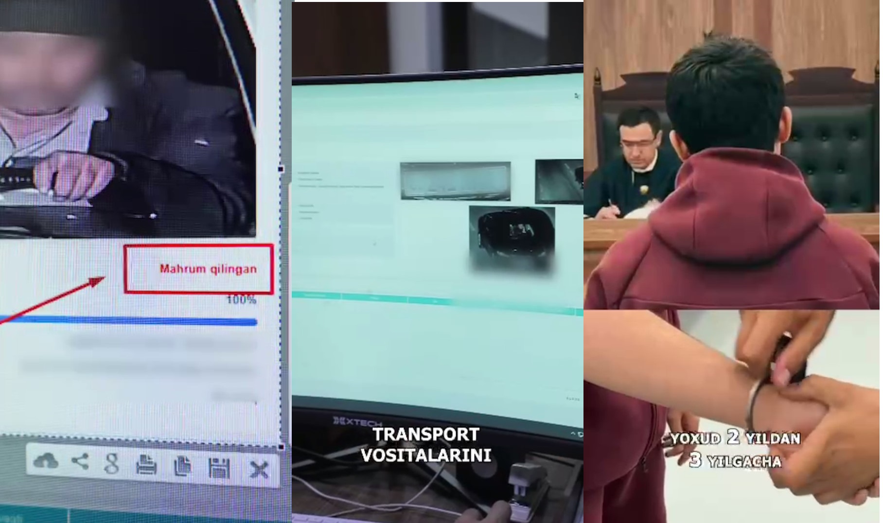 Камералар «права»сиз ҳайдовчиларни фош этмоқда: 192 та ҳолат аниқланди