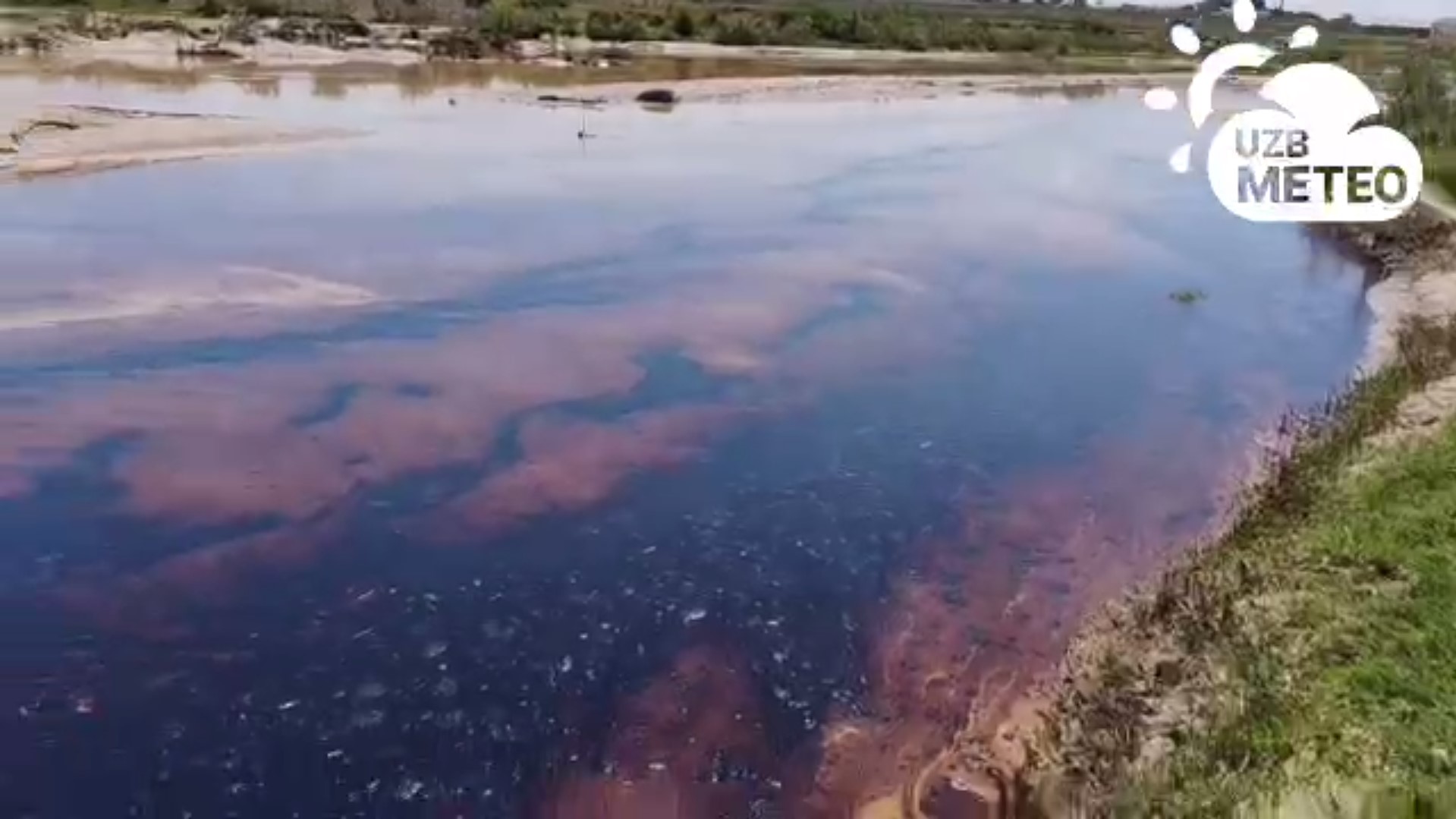 Surxondaryodagi neft saqlanadigan hovuzlarni sel yuvib ketdi