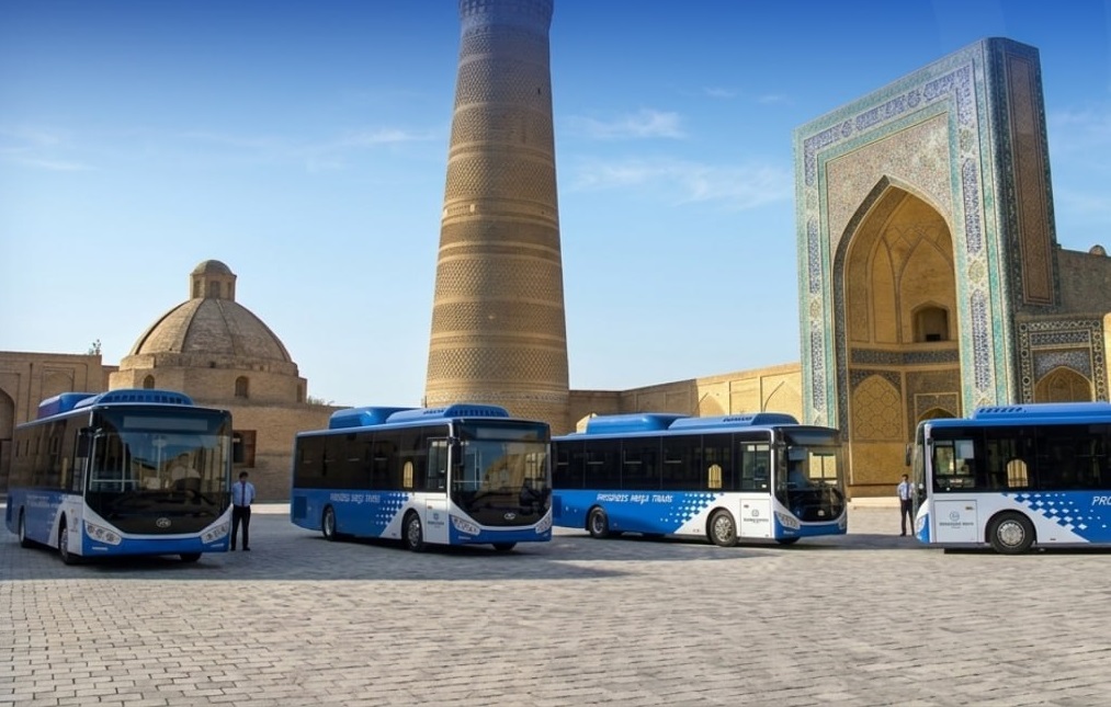 Buxoro shahri jamoat transporti uchun 24 ta avtobus olib kelindi