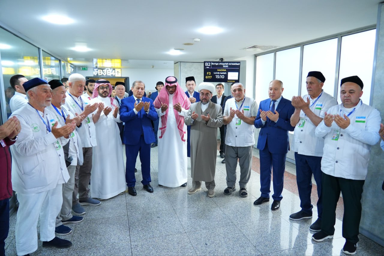 Ziyoratchilarning ilk guruhi Toshkent xalqaro aeroportidan Saudiya Arabistoniga jo‘nab ketdi