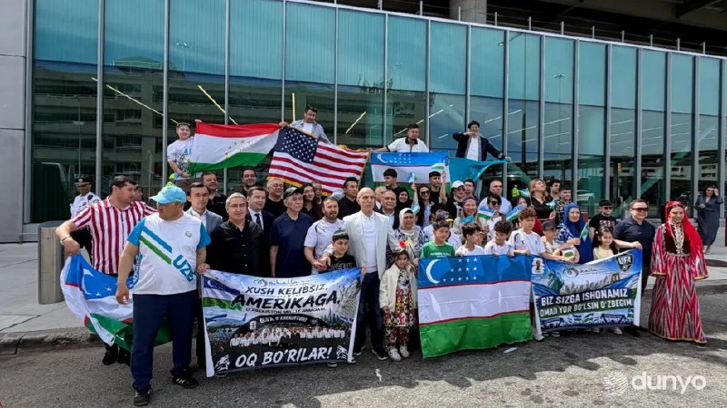 Futbol bo‘yicha O‘zbekiston milliy terma jamoasi Nyu-Yorkda tantanali kutib olindi