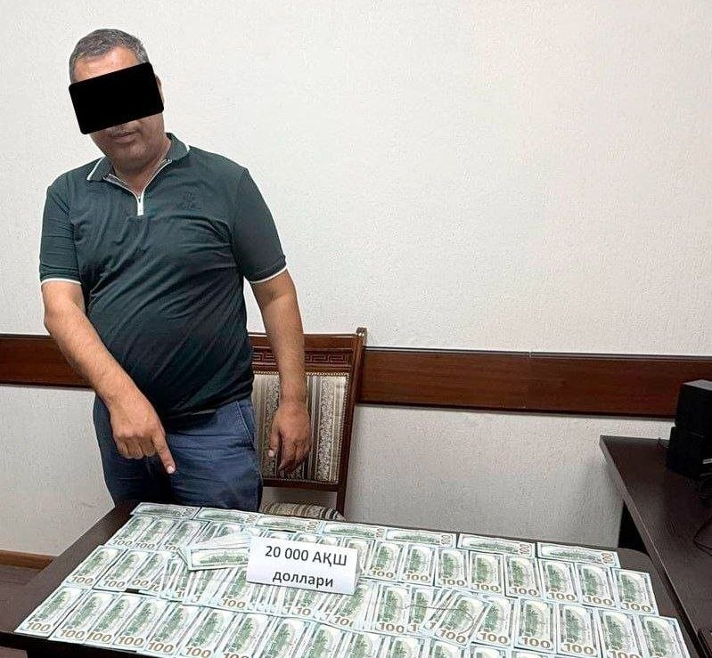 Тошкент вилоятида ер олиб беришни ваъда қилган шахс 20 минг доллар билан ушланди