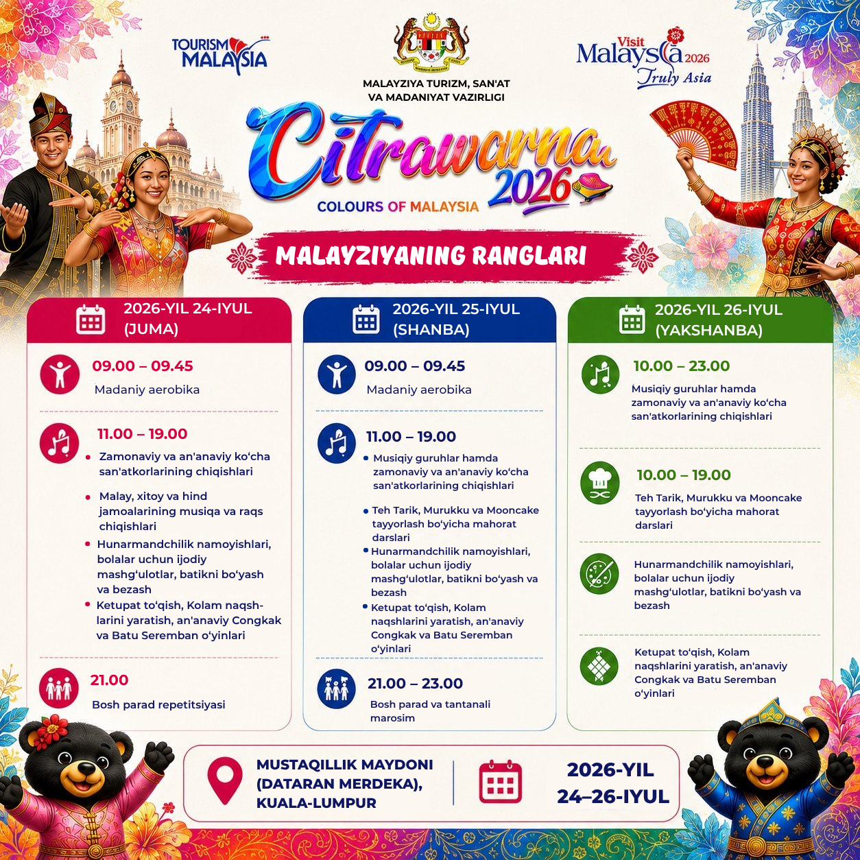 Citrawarna 2026: Malayziya mamlakatning eng yirik madaniy festivallaridan biriga mezbonlik qiladi