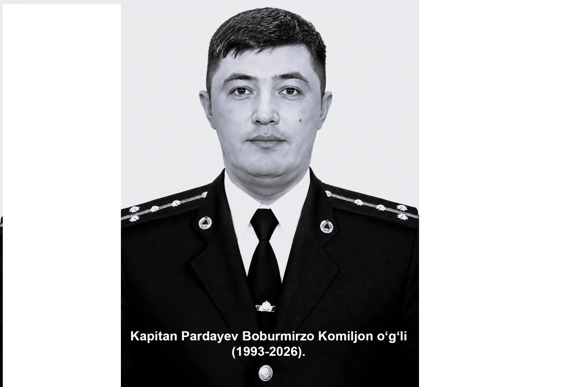 FVV qutqaruvchisi xizmat burchini bajarish chog‘ida halok bo‘ldi