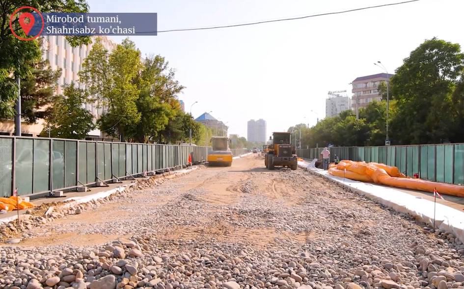 Шаҳрисабз кўчасидаги БРТ йўлаги қурилиши 31 августга қадар якунланади
