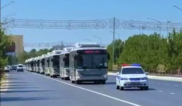 Қарши кўчаларида 12 та янги “ZHONGTONG” автобуси йўлга чиқади