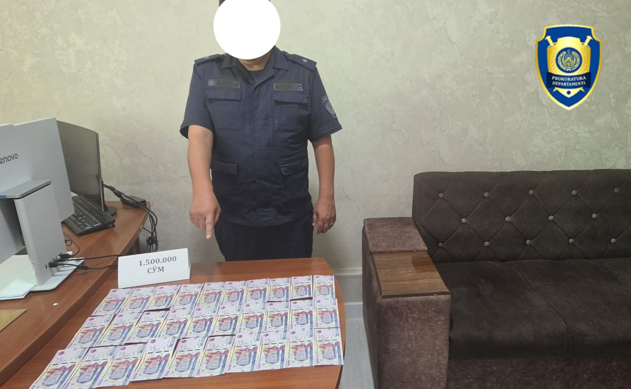 Андижон вилоятида Фавқулодда вазиятлар бўлими бошлиғи ўринбосари пора билан ушланди