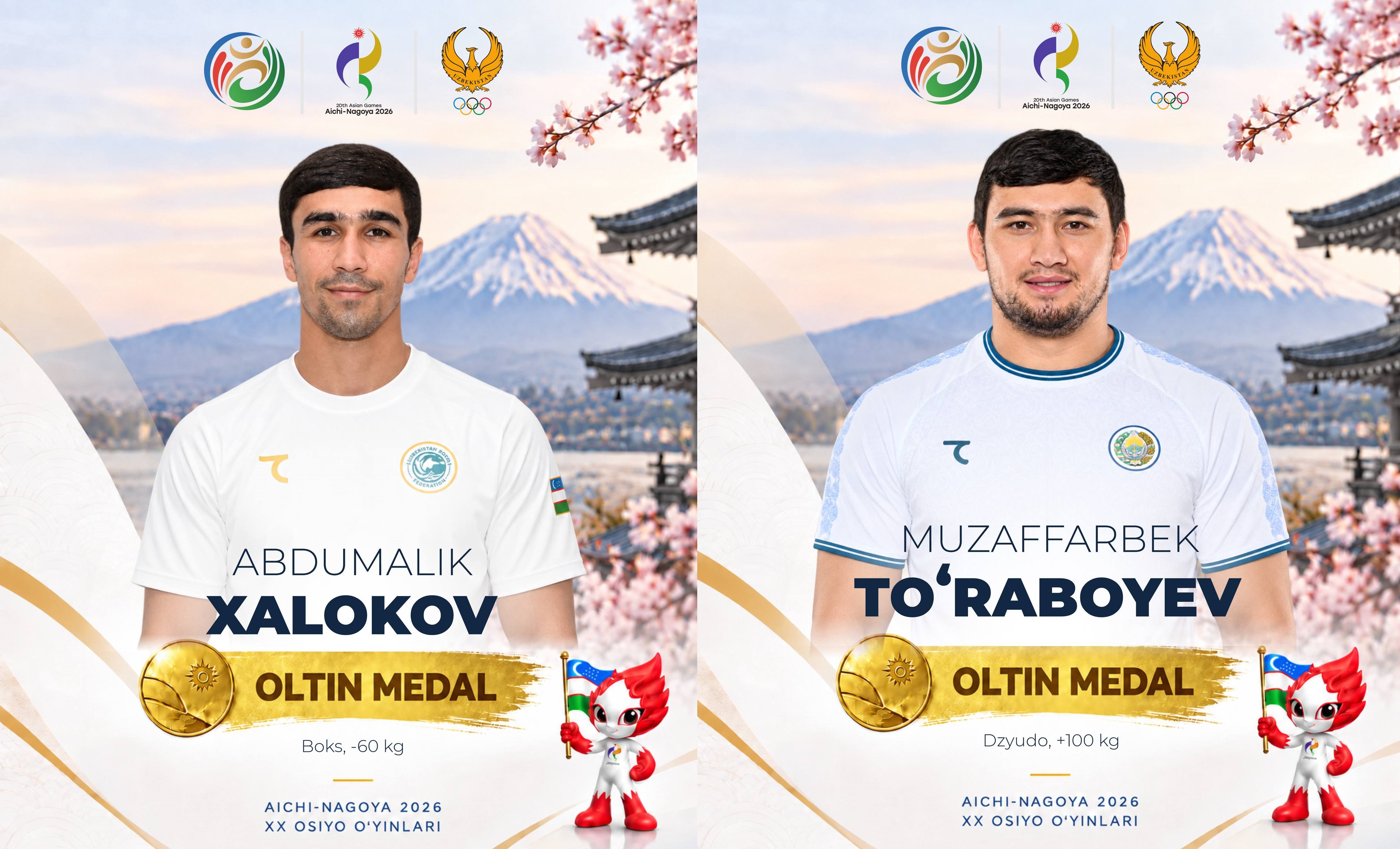 Два узбекских спортсмена стали двукратными чемпионами Азиатских игр