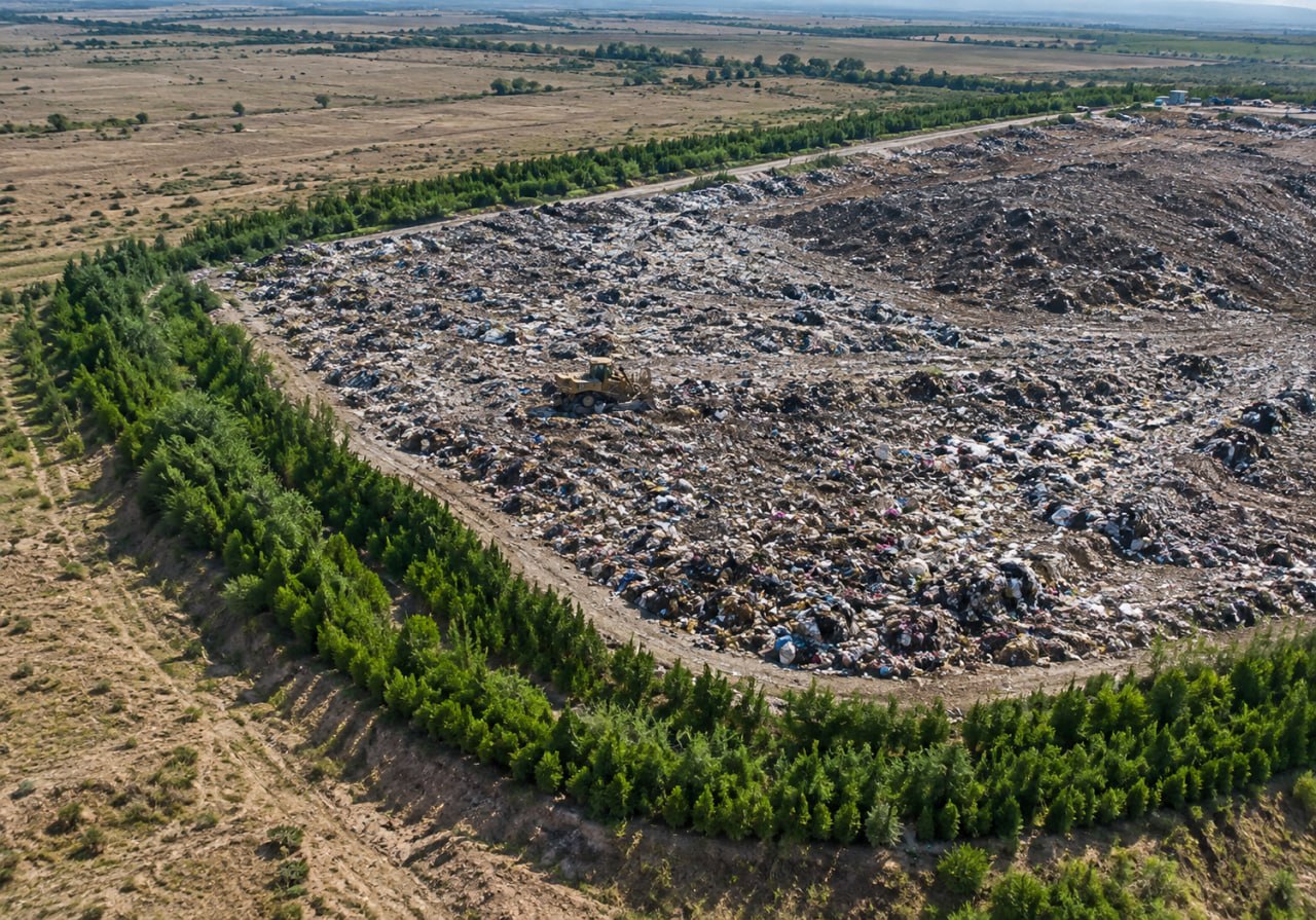 В Самаркандской области вокруг мусорных полигонов создаются зелёные пояса