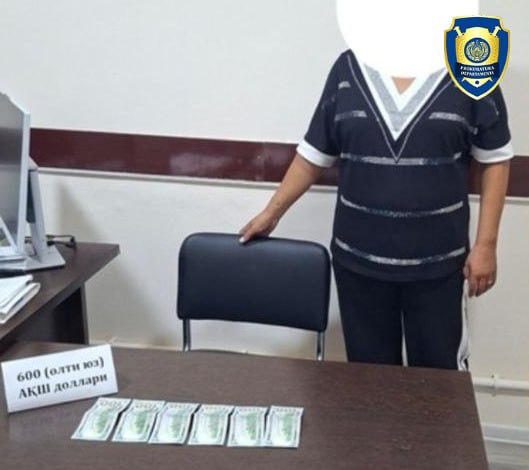 Қашқадарёда мактаб директори ўқитувчини ишга киритиш учун 600 доллар пора олаётганида ушланди