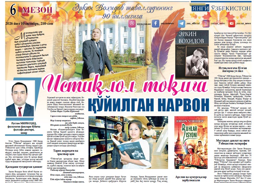 Истиқлол тоқига қўйилган нарвон