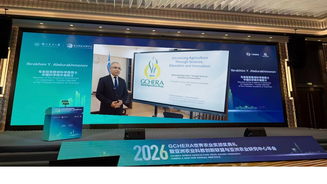 Uzbekistan’s Agriculture Minister Ibrokhim Abdurakhmonov Named 2026 World Agriculture Prize Laureate