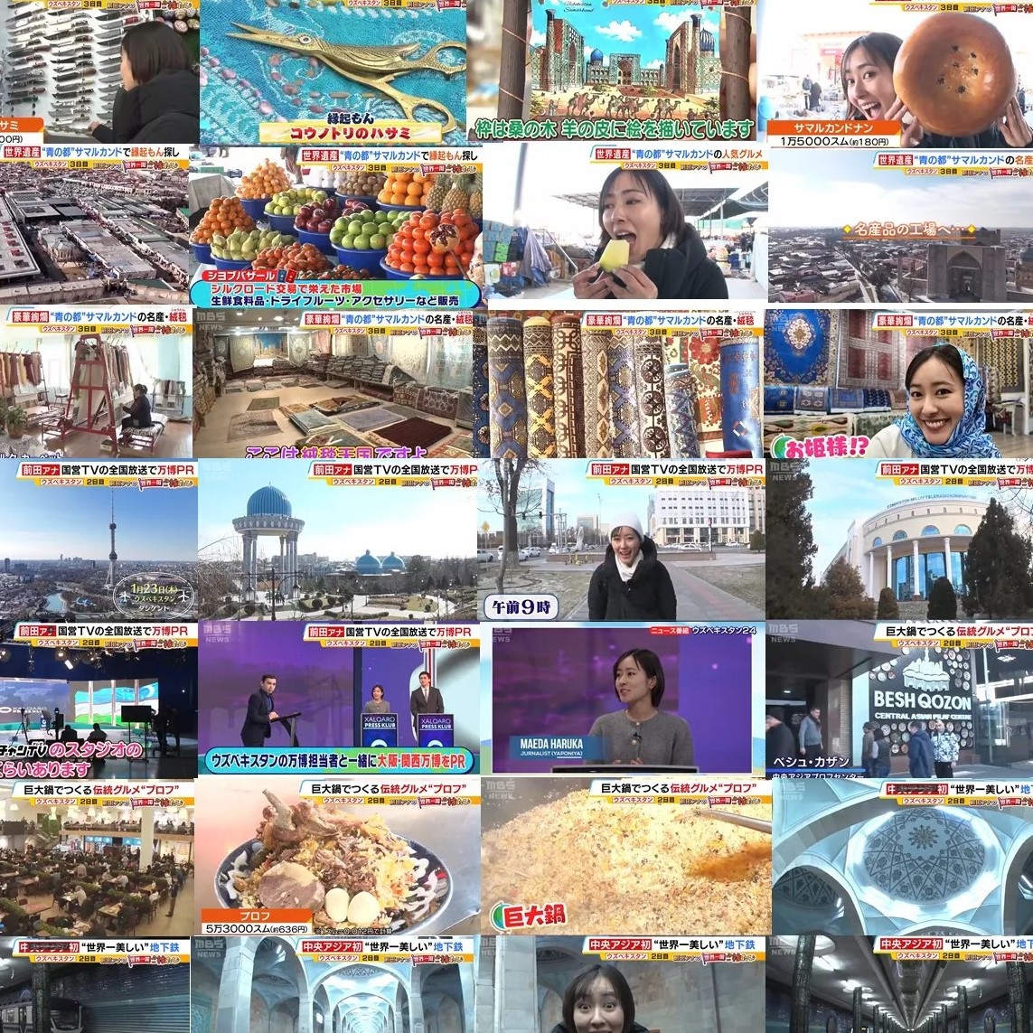 Yaponiyalik teleboshlovchi yuz korsatmoqda Yaponiyalik teleboshlovchi yuz korsatmoqda