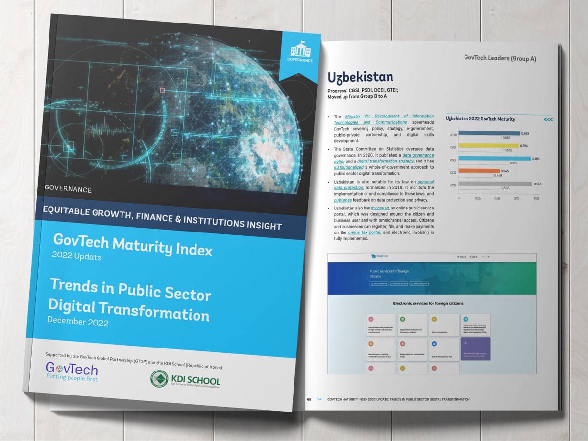 Всемирный банк выделил Узбекистан в отчете «Тенденции цифровой  трансформации государственного сектора» за 2022 год