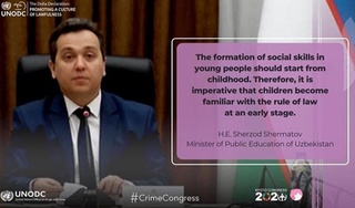 Халқ таълими вазирлиги жиноятчиликка қарши курашиш бўйича ҳаракатларни қўллаб-қувватлайди