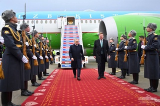 The President of Uzbekistan arrives in Kazan