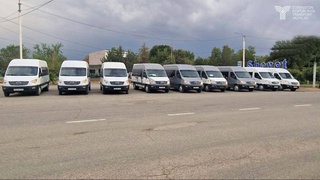 В Шаватский и Хивинский районы привезены новые 23 микроавтобусов