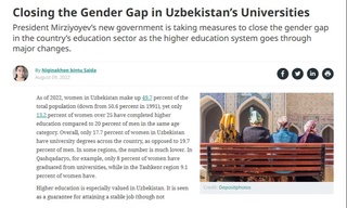 Өзбекстанның әйелдерді қолдап-қуаттауға бағытталған саясаты АҚШ бұқаралық ақпарат құралдарының назарында