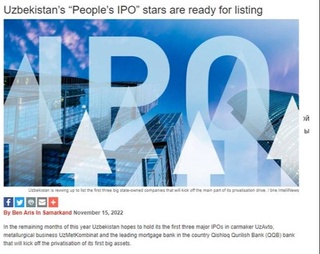Выход на биржу акций трех крупных узбекских компаний в фокусе внимания СМИ Великобритании