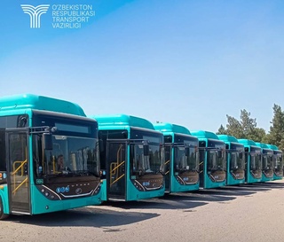 В Нурафшон доставлены современные автобусы «Yutong»