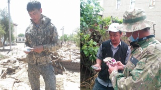 Тозалаш ишларида қатнашаётган  ҳарбийлар тилла ва пул топиб олишди