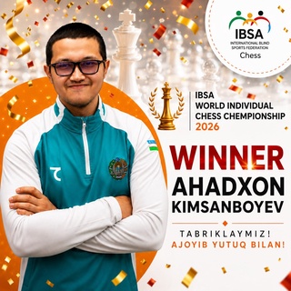 Аҳаджон Кимсанбоев шахмат бўйича жаҳон чемпиони бўлди
