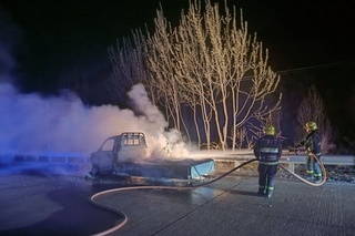 “Қамчиқ” довонида машина ёниб кетди