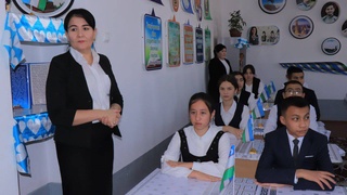 В общеобразовательной школе Учкудукского района Навоийской области открылся пока единственный в республике класс «Янги Узбекистон»