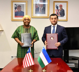 Либерия стала 154-м государством, с которым Узбекистан установил дипломатические отношения