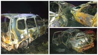 В Сырдарьинской области Нексия влетела в Ниву. Оба авто сгорели