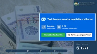 Узбекистанцы смогут онлайн проверить неучтенный трудовой стаж и размер своей пенсии