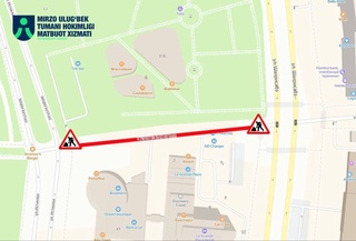 В Ташкенте на два месяца закроют участок улицы «Узбекистон овози»