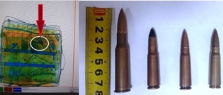 Cумка ичига яширилган патронлар фош бўлди