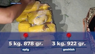 Uzbekistan's State Security Service prevented the import of almost 80 kg of drugs imported from Russia, Tajikistan and Afghanistan