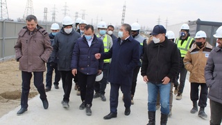 Ачилбай Раматов ознакомился со строительством Сырдарьинской ТЭС