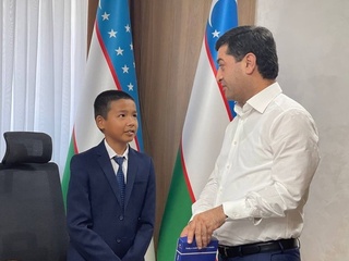 13 yoshida dars berayotgan o‘quvchi vazir bilan uchrashdi