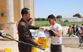 Хивада болалар ва ўсмирлар ўртасида веломарафон ўтказилди