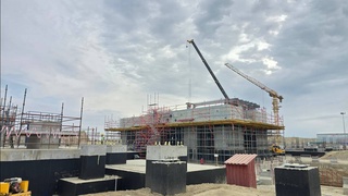 На Навоийской ТЭС начато возведение зданий, в которых будут размещены основные энергоустройства ПГУ