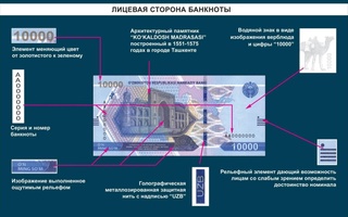 С 26 августа в обращении появятся новые купюры: 5000 сумов и 10 000 сумов