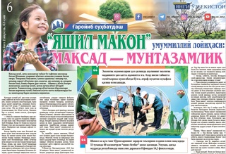 “Яшил макон” умуммиллий лойиҳаси: мақсад — мунтазамлик