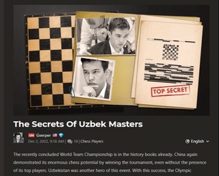 Ўзбекистонлик гроссмейстерларнинг классик ўйини америкалик шахматчилар эътиборини тортмоқда