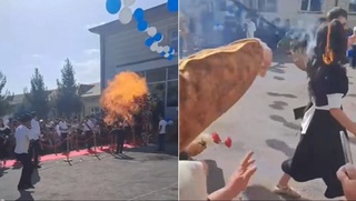 Намангандаги “Cўнгги қўнғироқ“ байрамида газли шарлар портлаб кетди