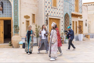 The filming of the Russian project "Women and Roads: The Silk Road to yourself" is taking place in Uzbekistan