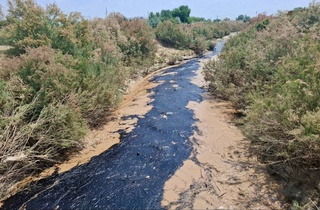 В результате схода селя в Байсуне вновь произошла утечка нефтесодержащей смеси