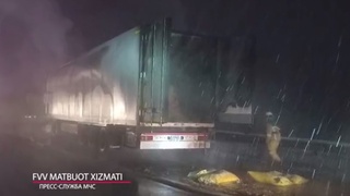 «Қамчиқ» довонида юк машинасида ёнғин чиқди