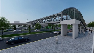 Ohangaron shoh koʻchasida yer usti piyodalar oʻtish yoʻlaklari qurilishi boshlangan