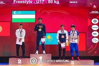 Uzbek wrestlers won five more medals at the Asian Junior Championships