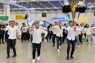 Тошкент аэропортида рақс флешмоби бўлиб ўтди
