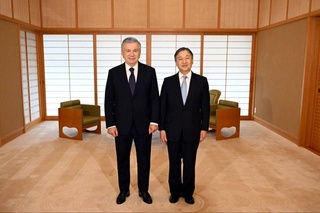 A meeting between the President of Uzbekistan and the Emperor of Japan takes place